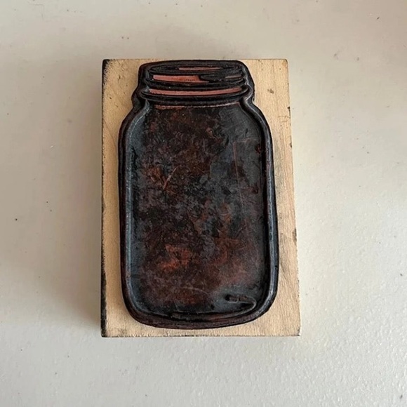 Mason Jar Wood Rubber Stamp by Recollections paper craft cute scrapbook gift - Picture 2 of 2